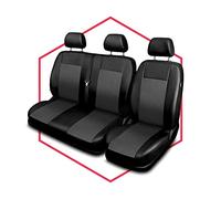 Saferide Juego de 2 Transporter Universal Fundas de Bus Cuero sintético Gris aptas airbags Delanteros 1+2 Asientos Delanteros para automóvil no se Pueden Dividir