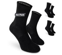 Safersox Calcetines antimosquitos, 3 Pares, Negro, 43-46