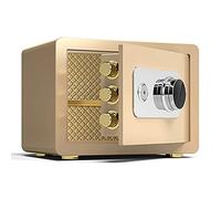 Safes Fireproof and Anti-Theft,Household Small Mechanical,Thickened Steel Safety Cabinet,Hotel File Storage Cabinet,Gold,30x38x30cm