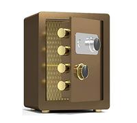 Safes Office,Steel Fireproof,Waterproof and Anti-Theft,Hotel Financial Cash File Cabinet,Family Storage Box,with Foot Pads,Height 40cm/45cm, Brown