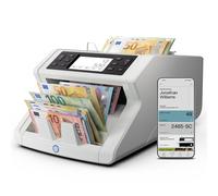 Safescan 2485-SC Contadora que cuenta el valor los billetes mezclados - Contadora detectora de billetes falsos en 8 puntos - Máquina para contar billetes con la app Safescan