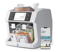 Safescan 2985-SC contadora que cuenta el valor y clasifica los billetes mezclados - Contadora detectora de billetes falsos en 10 puntos - Máquina para contar billetes con la app Safescan