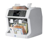 Safescan 2985-SX Contadora de billetes cuenta el valor y clasifica billetes mezclados - Contadora detectora de billetes falsos en 7 puntos - Máquina para contar billetes con opciones de clasificación