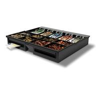 Safescan 4646T Gaveta ajustable para organizar el cajón portamonedas - Gaveta caja dinero con 5 apartados para billetes y 8 para monedas - Compatible con el cajón portamonedas Safescan HD-4646S