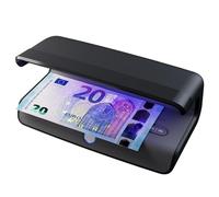 Safescan 75 LED Detector de billetes falsos con luz UV y blanca -El detector de dinero también verifica tarjetas de crédito y DNI -Detector billetes falsos con triple detección-Detector de billetes UV