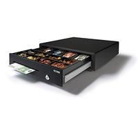 Safescan Cajón portamonedas uso normal SD-4141 para el efectivo, Caja registradora con 4 apartados para billetes y 8 para monedas, Caja dinero con conexión RJ-12-Cajón portamonedas 41x41,5x11,5 cm