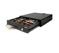 Safescan Cajón portamonedas uso ocasional LD-3336 para el efectivo, Caja registradora con 3 apartados para billetes y 8 para monedas, Caja dinero con conexión RJ-12, Cajón portamonedas 33x36x10 cm