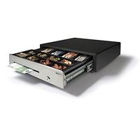 Safescan HD-4141S Cajón portamonedas uso intensivo para el efectivo - Caja dinero con 4 apartados para billetes y 8 para monedas - Caja dinero con conexión RJ-12 - Cajón portamonedas 41x41,5x11,5 cm