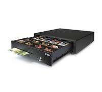 Safescan LD-4141 Cajón portamonedas uso ocasional para el efectivo - Caja registradora con 4 apartados para billetes y 8 para monedas - Caja dinero conexión RJ-12 - Cajón portamonedas 41x41,5x11,5 cm