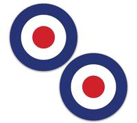 SAFESIGN - Paquete de 2 pegatinas de vinilo brillante de 150 mm/6 - RAF Roundel The Who Mod Target Vespa pegatinas impermeables