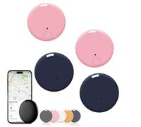 Safesync GPS Tracker, Safe Sync GPS Tracker, Real-Time Location with Magnetic Case, for Vehicles, Cars, Trucks, Loved Ones, Waterproof & Magnetic (2 PCS Pink+2 PCS Navy)