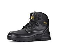 SAFETOE Botas de trabajo 18KV EH con puntera compuesta no metálica, botas de seguridad con agarre de escalera, zapatos estándar CE para trabajadores eléctricos, Black, 44 EU