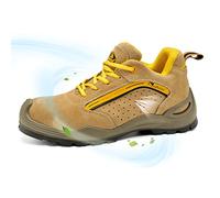Safetoe Zapatos de Seguridad Hombres y Mujer, 7296YN Botas de Seguridad Tipo de Cuero Transpirable, Puntera de Material Punta de Acerol Ligeros Calzado, Zapatillas para Plantilla mas Comodas