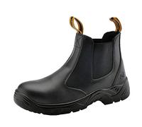 SAFETOE Zapatos de Seguridad Impermeables para Hombres 8025 Botas de Trabajo con Puntera de Acero (Talla 39, Negro)