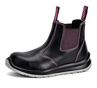 Safetoe Zapatos de Seguridad Mujer, M-8025FM Botas de Seguridad de tipo Cuero Impermeable, Puntera de Material Compuesto Sin Metal Ligeros Calzado, Zapatillas Para Plantilla mas Comodas,EU 40