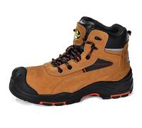 SAFETOE Zapatos s3work militares masculinos/femeninos, zapatos de Seguridad M - 8518, antiestáticos, impermeables, cuero transpirable, plantillas cómodas, extremos de gafas de fibra, paneles Kevlar