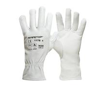 Safetop G117B-10 - Nos. guante todo en piel becerro genuina blanco largo t-10