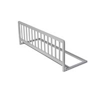 Safetots Barrera de Cama de Madera, Gris, 38cm de Alto x 110cm de Ancho, Barrera para Cama Infantil para Seguridad, Baranda de Cama Infantil Segura, Preensamblada, Instalación Fácil