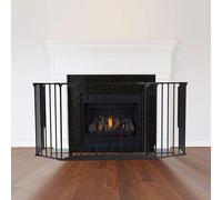 Safetots Barrera de Seguridad para Chimenea, 49cm de Profundidad x 105cm de Ancho, Negra, 70cm de Alto, Seguridad para Niños y Mascotas, Protección para Bebés y Niños Pequeños, Instalación Fácil