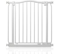 Safetots Barrera de Tope Curvo para Bebés, 71cm - 80cm, Blanca Mate, Barrera de Presión para Escaleras, Barrera de Seguridad para Bebés para Barreras, Instalación Fácil