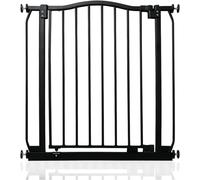 Safetots Barrera de Seguridad con Parte Superior Curvada, 71cm - 80cm, Negro Mate, Barrera de Presión para Escaleras, Barrera de Seguridad para Bebés para Barreras, Instalación Fácil