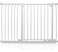 Safetots Barrera Elite de Seguridad para Bebés, 107cm - 116cm, Blanca Mate, Barrera de Presión para Escaleras, Puerta de Seguridad para Bebés para Puertas, Pasillos y Espacios, Barrera de Seguridad
