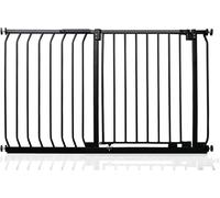 Safetots Barrera Elite de Seguridad para Bebés, 107cm - 116cm, Negra Mate, Barrera de Presión para Escaleras, Puerta de Seguridad para Bebés para Puertas, Pasillos y Espacios, Barrera de Seguridad