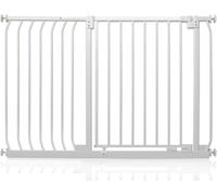 Safetots Barrera Elite de Seguridad para Bebés, 116cm - 125cm, Blanca Mate, Barrera de Presión para Escaleras, Puerta de Seguridad para Bebés para Puertas, Pasillos y Espacios, Barrera de Seguridad