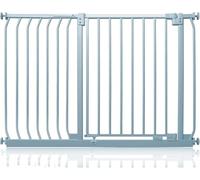 Safetots Barrera Elite de Seguridad para Bebés, 116cm - 125cm, Gris Mate, Barrera de Presión para Escaleras, Puerta de Seguridad para Bebés para Puertas, Pasillos y Espacios, Barrera de Seguridad