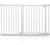 Safetots Barrera Elite de Seguridad para Bebés, 125cm - 134cm, Blanca Mate, Barrera de Presión para Escaleras, Puerta de Seguridad para Bebés para Puertas, Pasillos y Espacios, Barrera de Seguridad