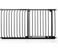 Safetots Barrera Elite de Seguridad para Bebés, 125cm - 134cm, Negra Mate, Barrera de Presión para Escaleras, Puerta de Seguridad para Bebés para Puertas, Pasillos y Espacios, Barrera de Seguridad