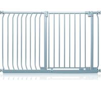 Safetots Barrera Elite de Seguridad para Bebés, 134cm - 143cm, Gris Mate, Barrera de Presión para Escaleras, Puerta de Seguridad para Bebés para Puertas, Pasillos y Espacios, Barrera de Seguridad