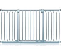Safetots Barrera Elite de Seguridad para Bebés, 143cm - 152cm, Gris Mate, Barrera de Presión para Escaleras, Puerta de Seguridad para Bebés para Puertas, Pasillos y Espacios, Barrera de Seguridad