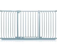 Safetots Barrera Elite de Seguridad para Bebés, 161cm - 170cm, Gris Mate, Barrera de Presión para Escaleras, Puerta de Seguridad para Bebés para Puertas, Pasillos y Espacios, Barrera de Seguridad