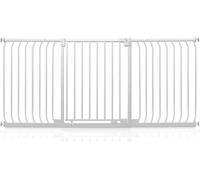 Safetots Barrera Elite de Seguridad para Bebés, 188cm - 197cm, Blanca Mate, Barrera de Presión para Escaleras, Puerta de Seguridad para Bebés para Puertas, Pasillos y Espacios, Barrera de Seguridad