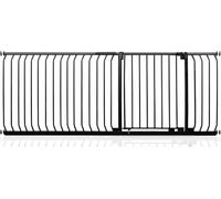 Safetots Barrera Elite de Seguridad para Bebés, 189cm - 198cm, Negra Mate, Barrera de Presión para Escaleras, Puerta de Seguridad para Bebés para Puertas, Pasillos y Espacios, Barrera de Seguridad