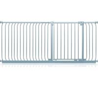 Safetots Barrera Elite de Seguridad para Bebés, 198cm - 207cm, Gris Mate, Barrera de Presión para Escaleras, Puerta de Seguridad para Bebés para Puertas, Pasillos y Espacios, Barrera de Seguridad