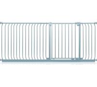 Safetots Barrera Elite de Seguridad para Bebés, 207cm - 216cm, Gris Mate, Barrera de Presión para Escaleras, Puerta de Seguridad para Bebés para Puertas, Pasillos y Espacios, Barrera de Seguridad