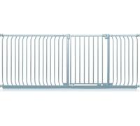 Safetots Barrera Elite de Seguridad para Bebés, 225cm - 234cm, Gris Mate, Barrera de Presión para Escaleras, Puerta de Seguridad para Bebés para Puertas, Pasillos y Espacios, Barrera de Seguridad