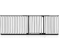 Safetots Barrera Elite de Seguridad para Bebés, 225cm - 234cm, Negra Mate, Barrera de Presión para Escaleras, Puerta de Seguridad para Bebés para Puertas, Pasillos y Espacios, Barrera de Seguridad