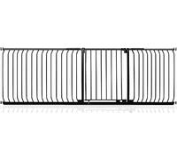 Safetots Barrera Elite de Seguridad para Bebés, 234cm - 243cm, Negra Mate, Barrera de Presión para Escaleras, Puerta de Seguridad para Bebés para Puertas, Pasillos y Espacios, Barrera de Seguridad