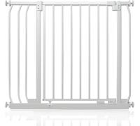 Safetots Barrera Elite de Seguridad para Bebés, 80cm - 89cm, Blanca Mate, Barrera de Presión para Escaleras, Puerta de Seguridad para Bebés para Puertas, Pasillos y Espacios, Barrera de Seguridad