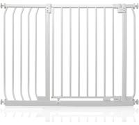 Safetots Barrera Elite de Seguridad para Bebés, 98cm - 107cm, Blanca Mate, Barrera de Presión para Escaleras, Puerta de Seguridad para Bebés para Puertas, Pasillos y Espacios, Barrera de Seguridad