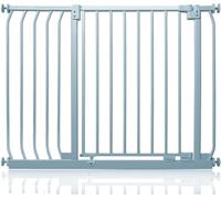Safetots Barrera Elite de Seguridad para Bebés, 98cm - 107cm, Gris Mate, Barrera de Presión para Escaleras, Puerta de Seguridad para Bebés para Puertas, Pasillos y Espacios, Barrera de Seguridad