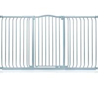 Safetots Barrera Extra Alta de Tope Curvo para Bebés, 161cm - 170cm, Gris Mate, Altura Extra Alta de 100cm, Barrera de Presión para Escaleras, Barrera de Seguridad para Bebés