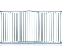 Safetots Barrera Extra Alta de Tope Curvo para Bebés, 170cm - 179cm, Gris Mate, Altura Extra Alta de 100cm, Barrera de Presión para Escaleras, Barrera de Seguridad para Bebés