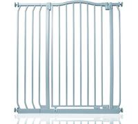 Safetots Barrera Extra Alta de Tope Curvo para Bebés, 89cm - 98cm, Gris Mate, Altura Extra Alta de 100cm, Barrera de Presión para Escaleras, Barrera de Seguridad para Bebés