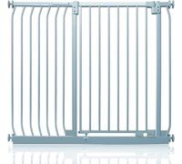 Safetots Barrera Extra Alta Elite de Seguridad para Bebés, 116cm - 125cm, Gris Mate, Extra Alta de 100cm de Altura, Barrera de Presión para Escaleras, Puerta de Seguridad para Bebés para Puertas