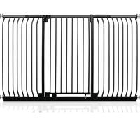Safetots Barrera Extra Alta Elite de Seguridad para Bebés, 188cm - 197cm, Negra Mate, Extra Alta de 100cm de Altura, Barrera de Presión para Escaleras, Puerta de Seguridad para Bebés para Puertas