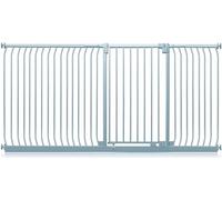 Safetots Barrera Extra Alta Elite de Seguridad para Bebés, 234cm - 243cm, Gris Mate, Extra Alta de 100cm de Altura, Barrera de Presión para Escaleras, Puerta de Seguridad para Bebés para Puertas